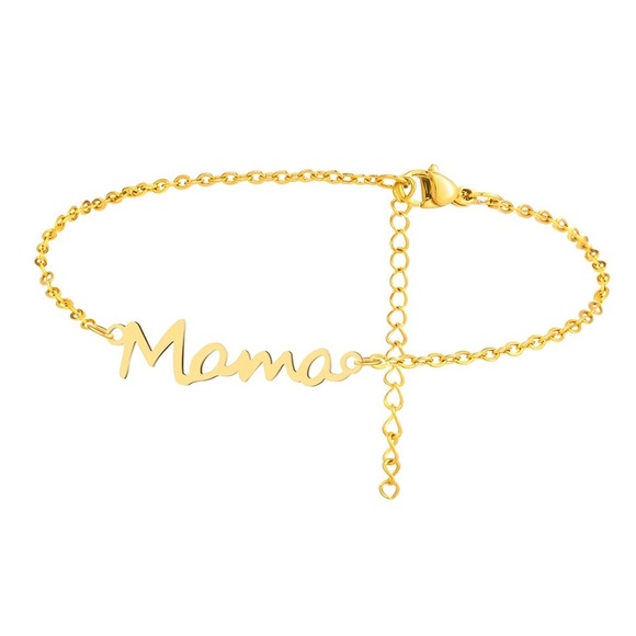 Mother’s Day Mama letter Charm with Chain Link gold silver & rose gold Bracelet - Picture 11 of 16